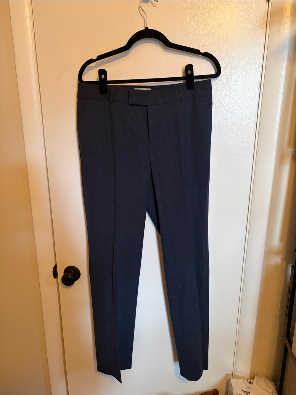 Banana Republic Women's Navy Tailored Wool Dress Trousers